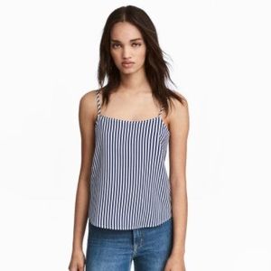 H&M Viscose Camisole Striped Top
